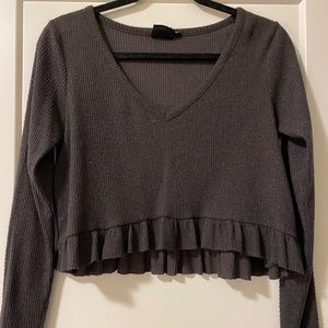 Urban Outfitters V-neck frilled crop top
